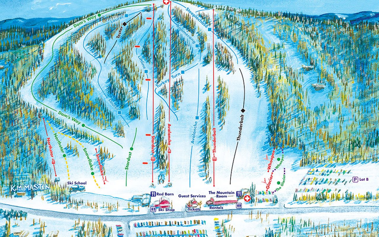 Ski Trail Map for Mount Southington Ski Area in Plantsville, CT